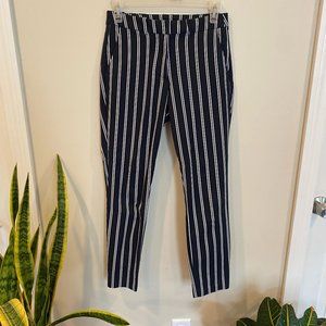 H&M Navy Striped Skinny Work Pant